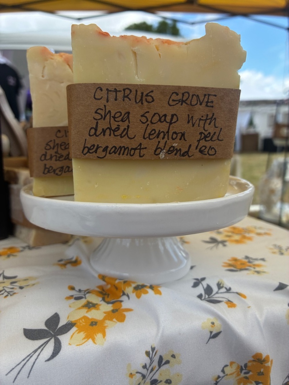 Yellow Flower Farm CITRUS GROVE grapefruit bergamot lemon natural shea Soap.